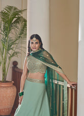 Smart Lehenga Choli in Light Pista Green Colour